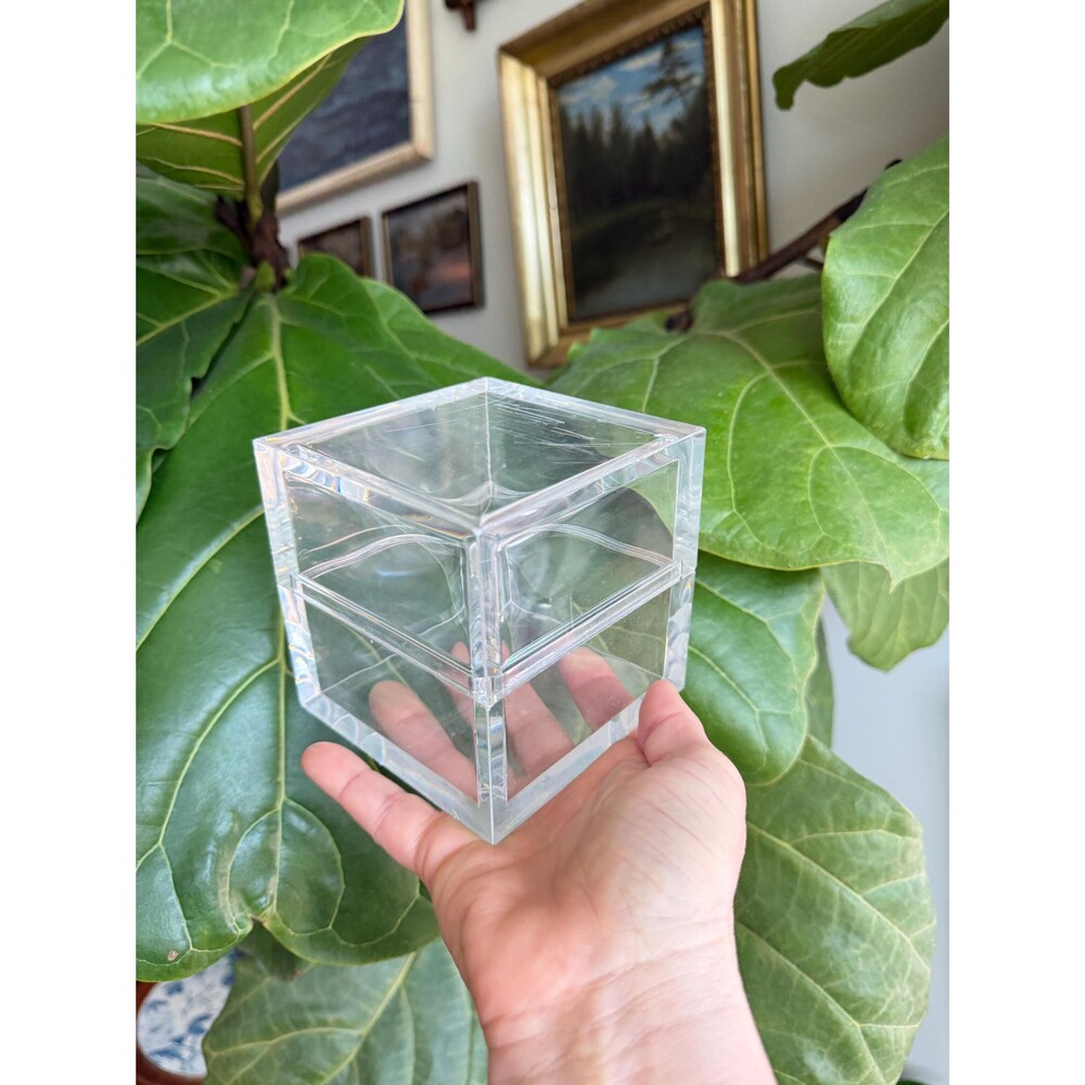 Clear Square Acrylic Box, 4” x 4”